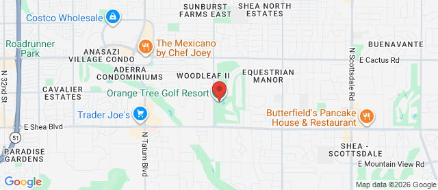 Map for Orange Tree Golf Club