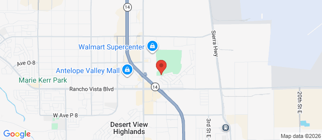 Map for Antelope Valley Country Club
