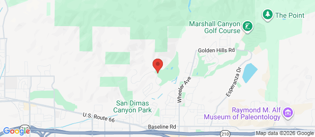 Map for San Dimas Canyon Golf Course