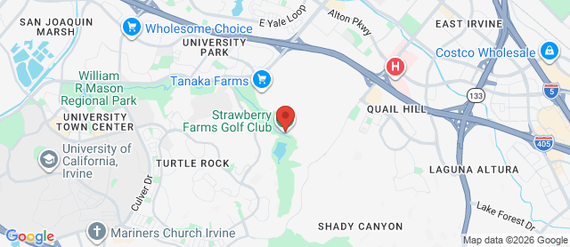Map for Strawberry Farms Golf Club