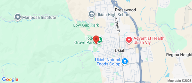 Map for Ukiah Valley Golf Course