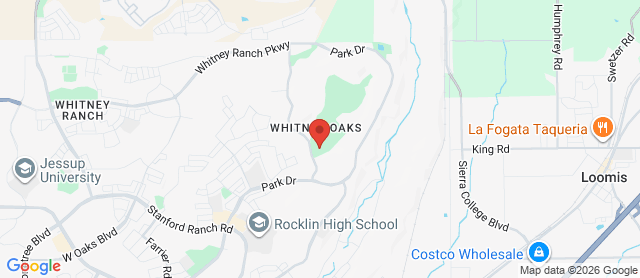Map for Whitney Oaks Golf Club