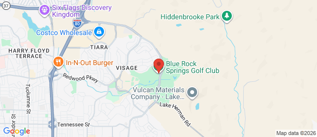 Map for Blue Rock Springs Golf Course