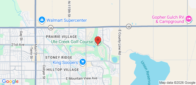 Map for Ute Creek Golf Course