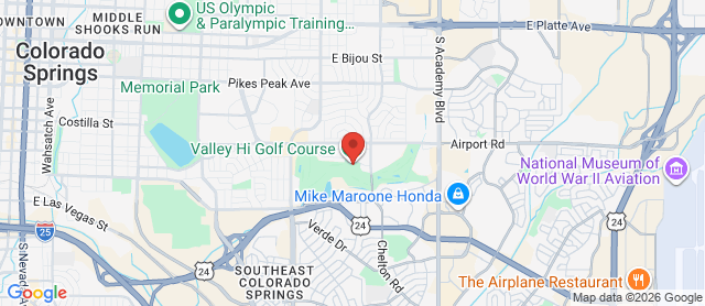 Map for Valley Hi Golf Course
