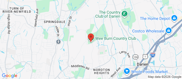 Map for Wee Burn Country Club