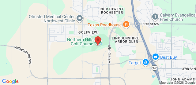 Map for Northern Hills Golf Course