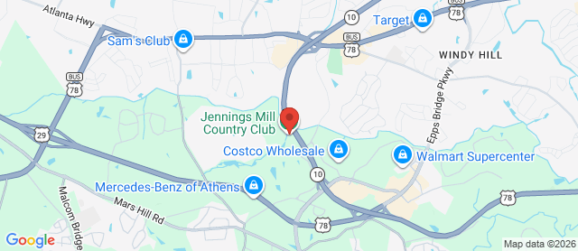 Map for Jennings Mill Country Club