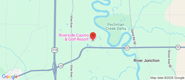 Map for Riverside Casino & Golf Resort