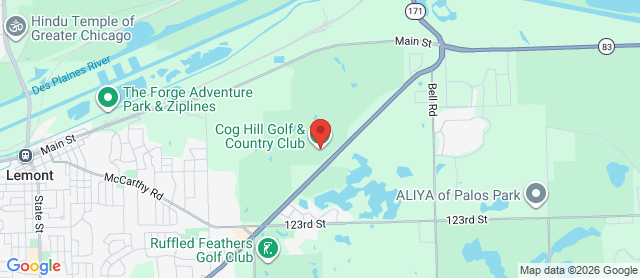 Map for Cog Hill Golf and Country Club