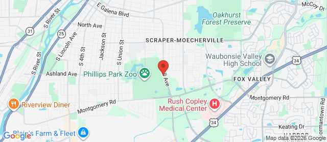 Map for Phillips Park Golf Course