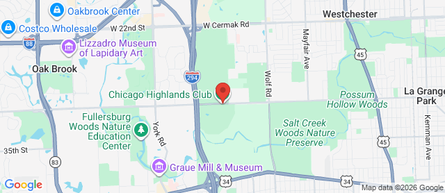 Map for Chicago Highlands Golf Club