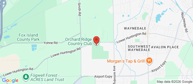 Map for Orchard Ridge Country Club